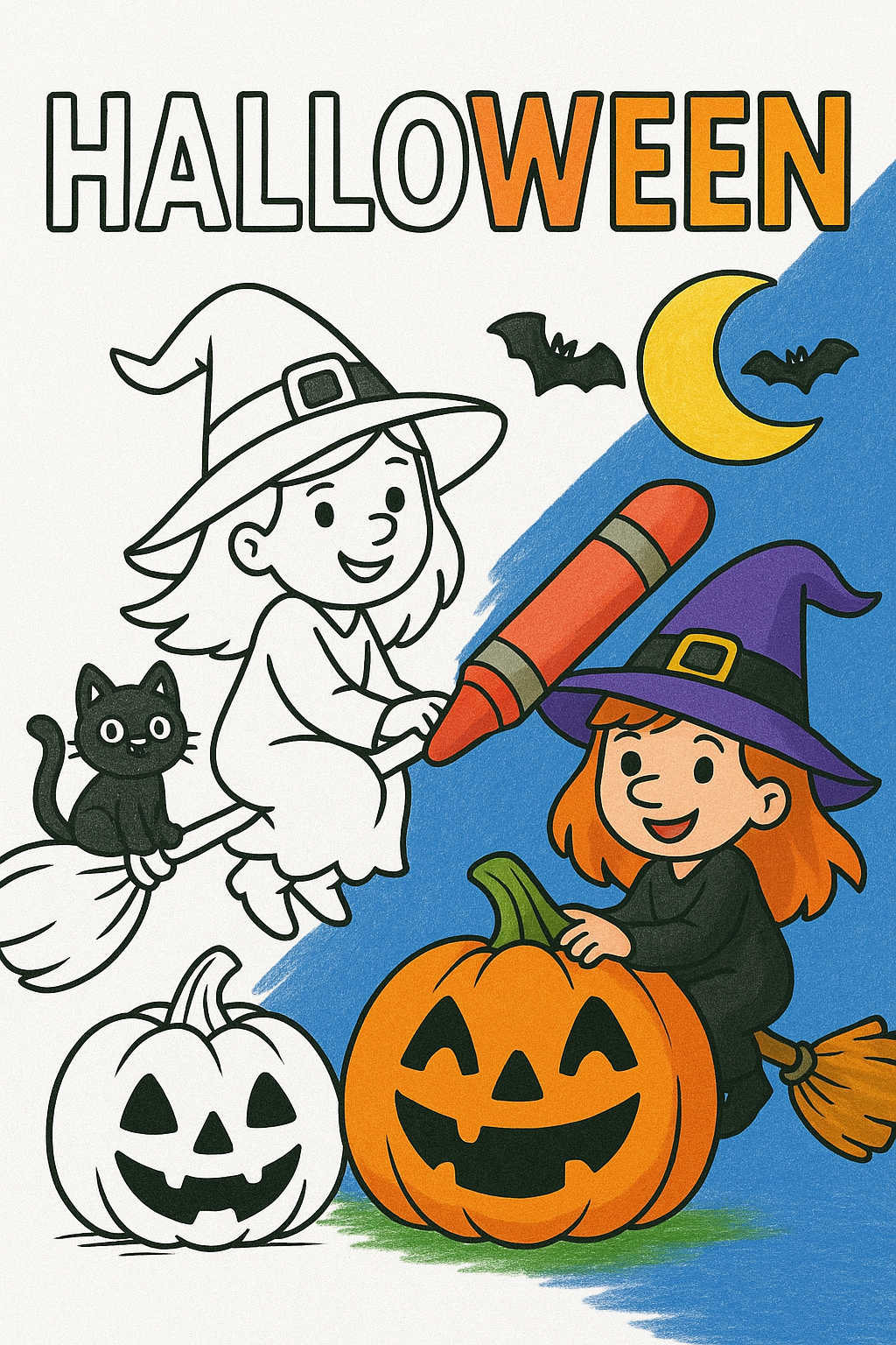 Halloween Ausmal-/Bastelbuch